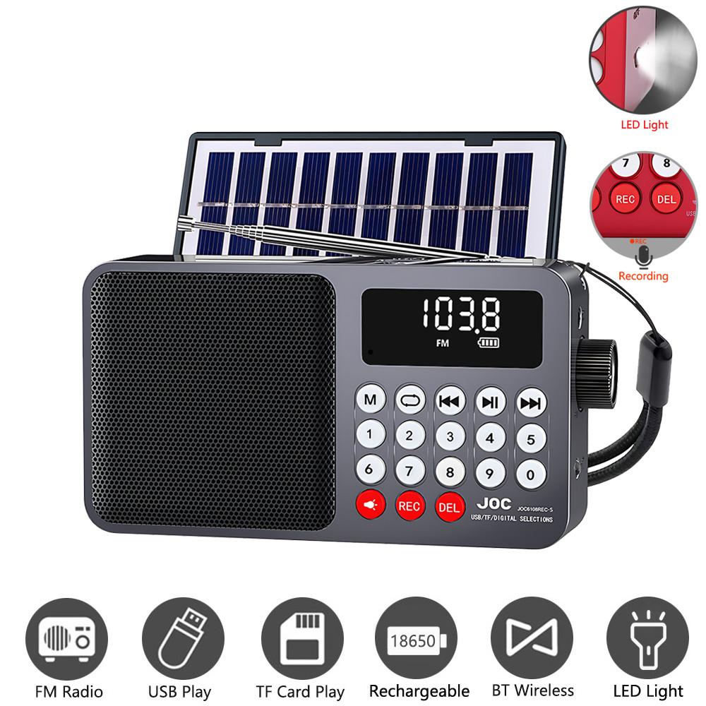 Emergency Radio Solar - Radio FM Portabel Tenaga Surya Speaker