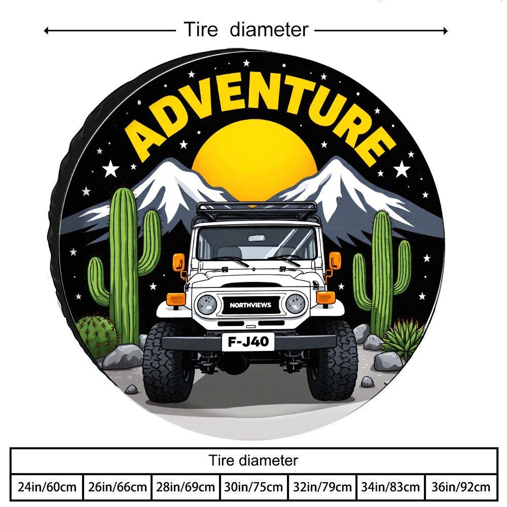 Outdoor Adventure Vehicles - Penutup Ban Cadangan Kendaraan Off-Road FJ40,