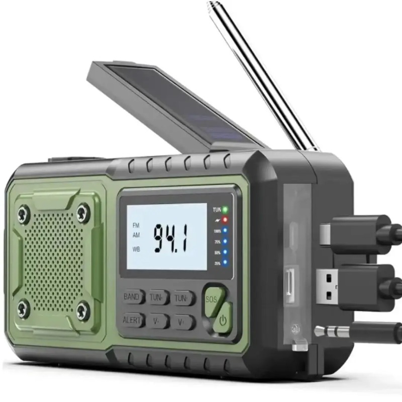Emergency Radio Solar - Radio Darurat Tenaga Surya 4000mAh dengan