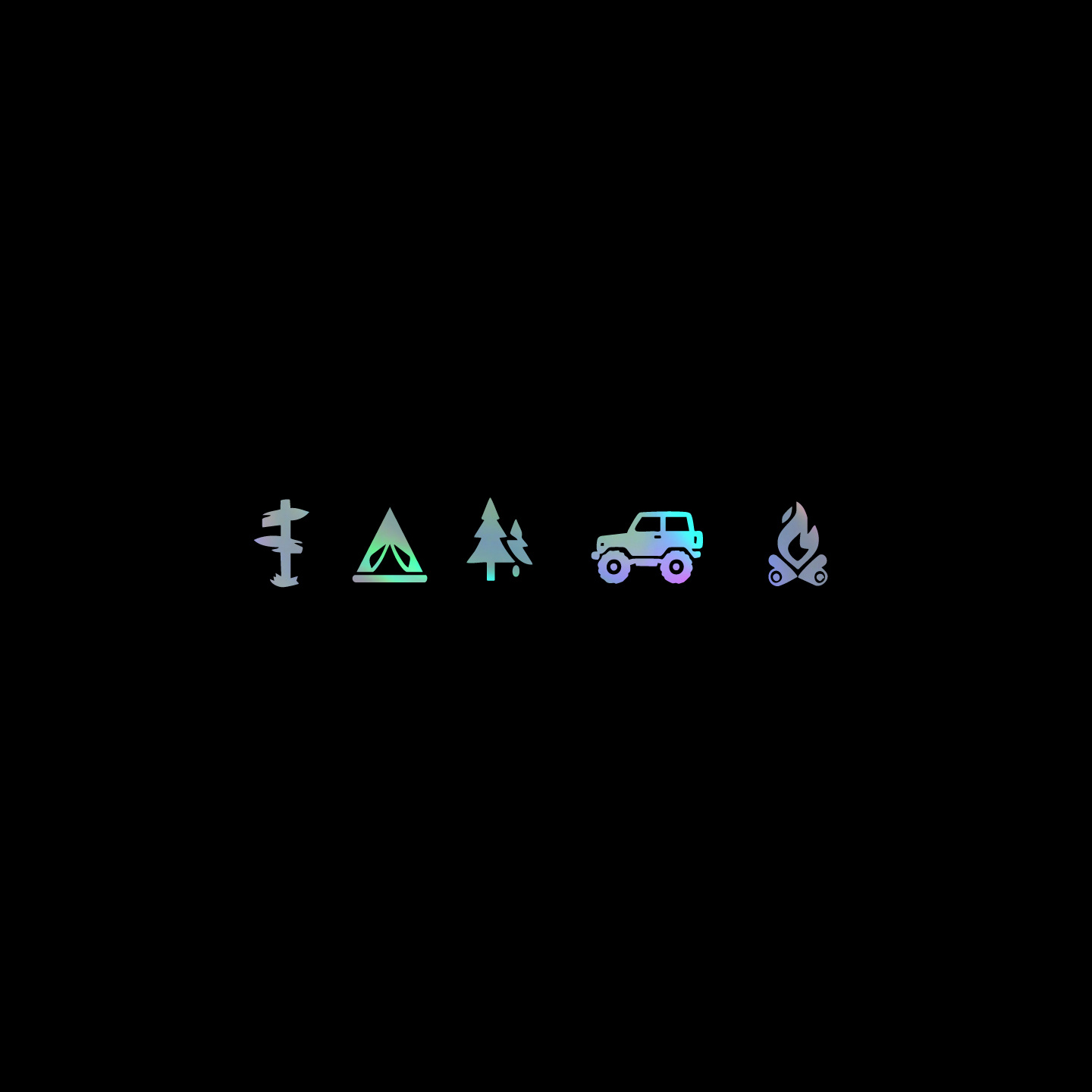 Outdoor Adventure Vehicles - Stiker vinil tahan air pola petualangan