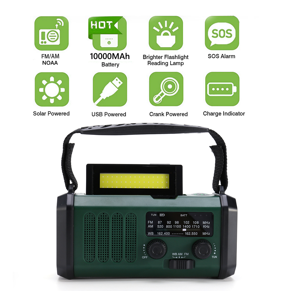 Radio Portabel LED AM/FM/WB 10 - Emergency Radio Solar ulasan dan harga