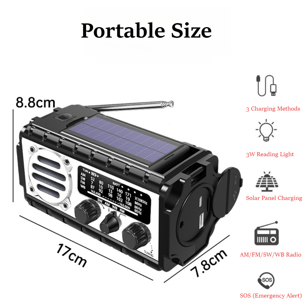 Radio Darurat Tenaga Surya Por - Emergency Radio Solar ulasan dan harga