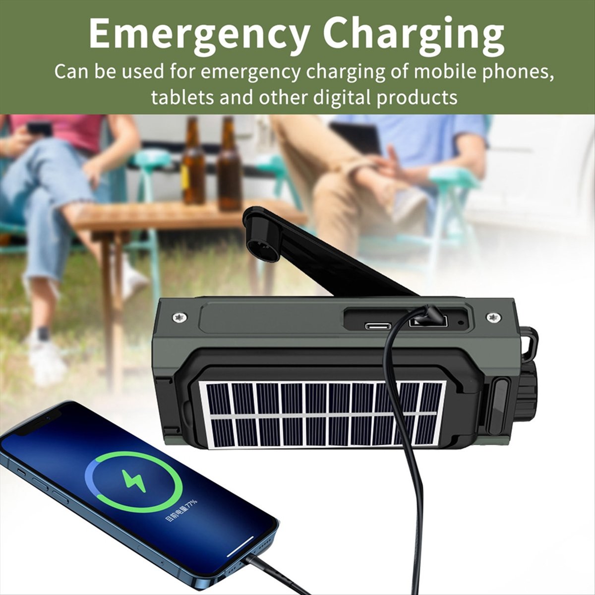 Radio Tenaga Surya Portabel A2 - Emergency Radio Solar ulasan dan harga