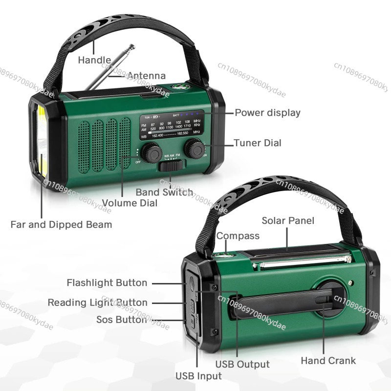 Radio Cuaca Darurat dengan Eng - Emergency Radio Solar ulasan dan harga