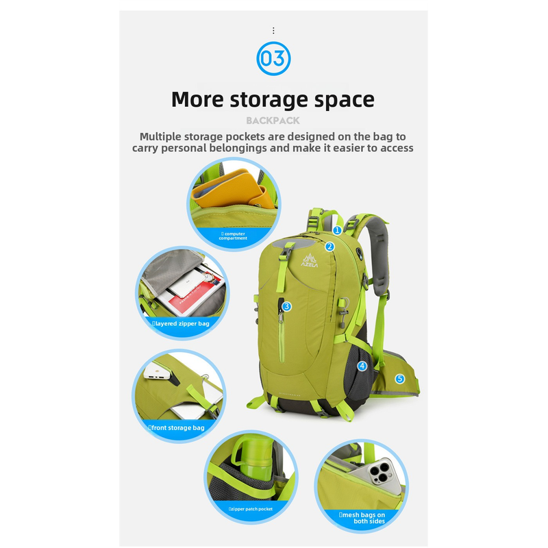 AZELA 36-55L Tas Ransel Hiking - Outdoor Adventure Backpack ulasan dan harga
